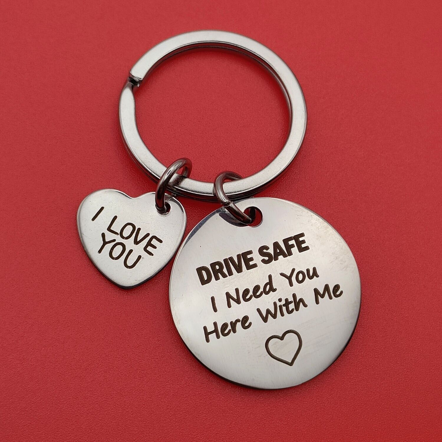 Boyfriend Husband Dad Couples Birthday Gifts Keychain Love Keyring - Drive Safe - Image 7
