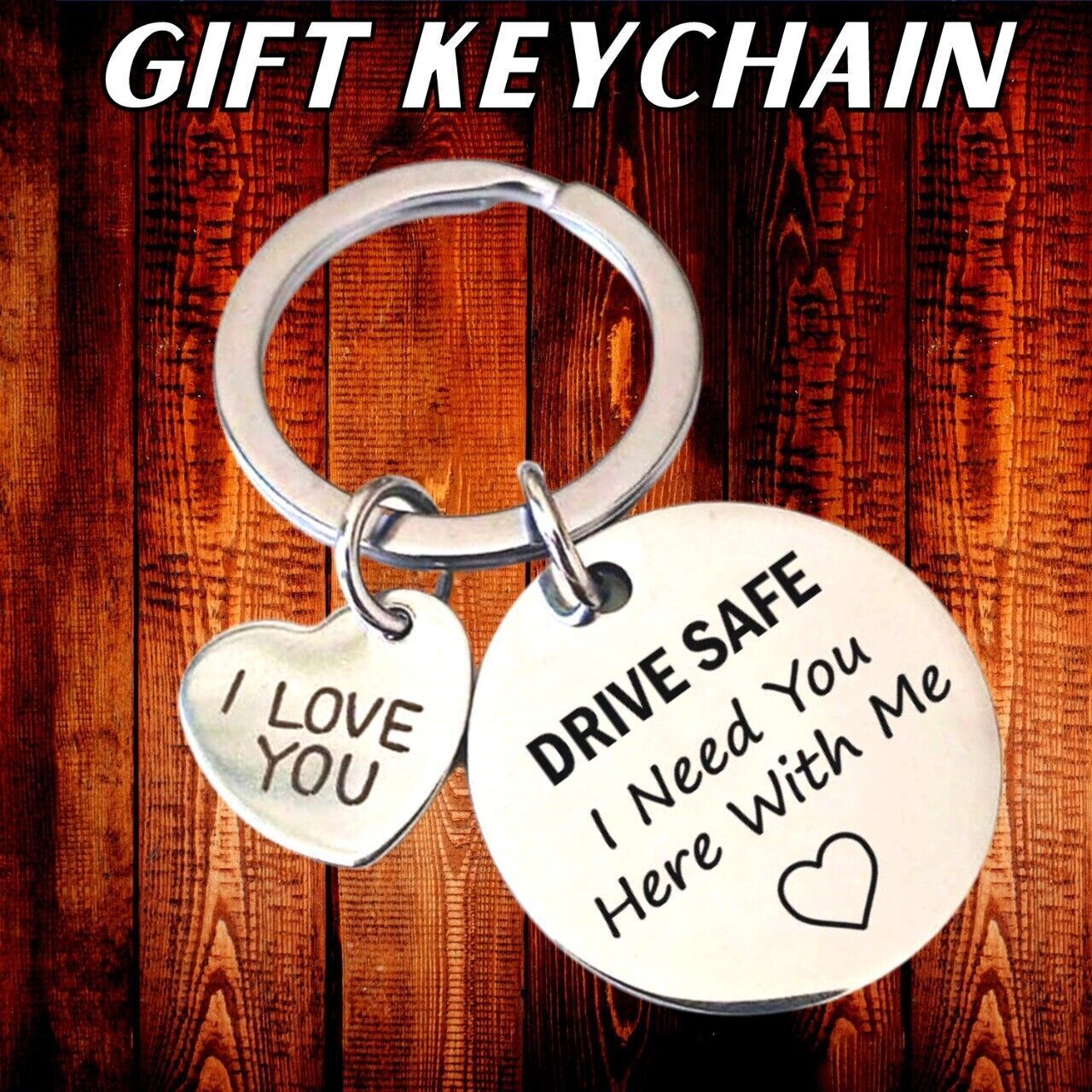 Boyfriend Husband Dad Couples Birthday Gifts Keychain Love Keyring - Drive Safe - Image 8