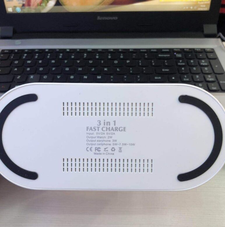 Wireless Charger Mobile Phone 3 In 1 Stand Watch Headphones - Image 3