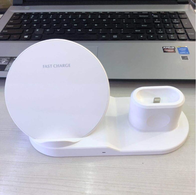 Wireless Charger Mobile Phone 3 In 1 Stand Watch Headphones - Image 6