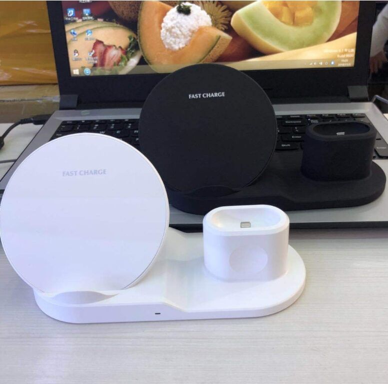 Wireless Charger Mobile Phone 3 In 1 Stand Watch Headphones - Image 4