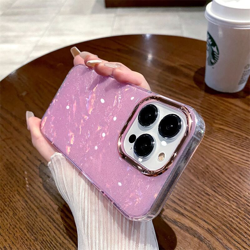 Applicable To IPhone15pro Shell Pattern Phone Case Glitter Drop-resistant - Image 3